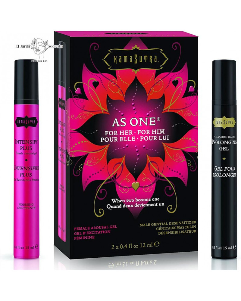 Kit Prolongador Sexual él y ella As One Intensify Plus Gel Kamasutra