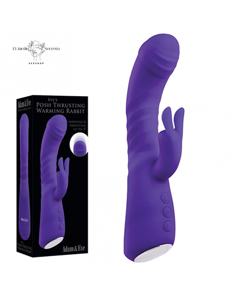 Vibrador 21cm Doble Conejito Punto G clítoris Posh Thrusting Warming Rabbit