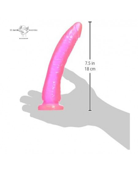 Dildo Consolador 18cm realista base de succión Slim Pink Pipedream