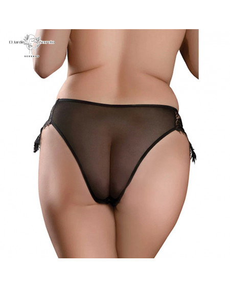 Pantys Negra Plug Anal Vibración Talla XL-XXL Hookup Princess Panty