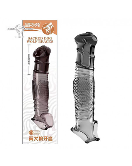 Funda Extensión 22cm Humo para tu pene Winged Dog Wolf