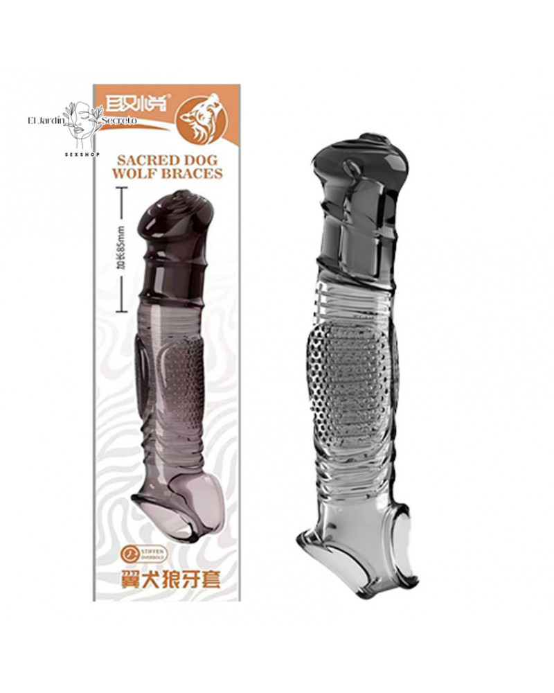 Funda Extensión 22cm Humo para tu pene Winged Dog Wolf