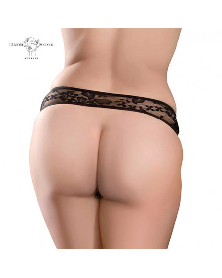 Tanga con Plug Anal y Perlas de placer XL-XXL Pleasure Pearls Pipedream