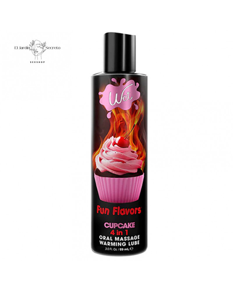 Lubricante Cupcake Efecto Calor Fun Flavored Cupcake 4 in 1 Wet
