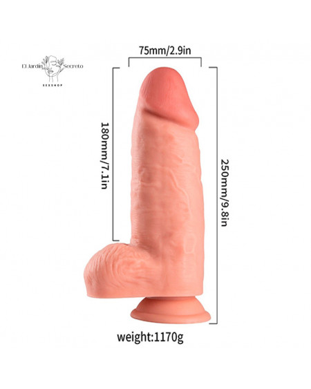 Dildo 25cm Gordo Realista Base de Succión Anal Punto G Lance Cock