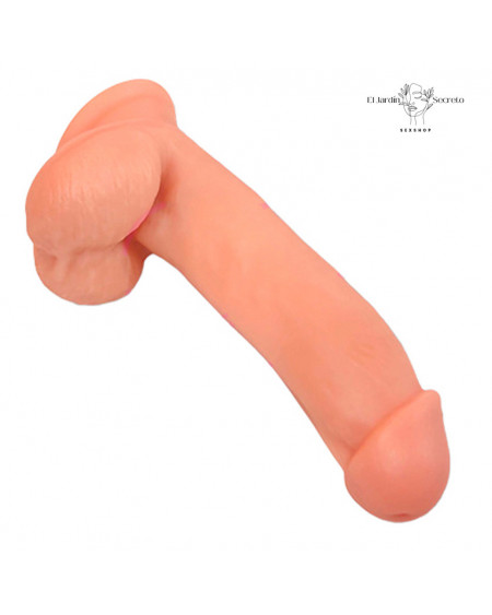 Dildo 16cm Curvo Liso Realista Base de Succión Anal Punto G Lance Cock