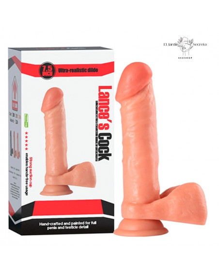 Dildo 19cm Realista Punto G Base de Succión Anal Punto G Lance Cock