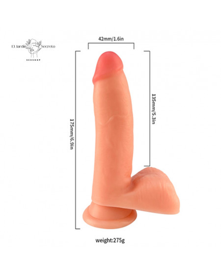 Dildo 20cm Realista Sexo Anal Punto G Base de Succión Lance Cock