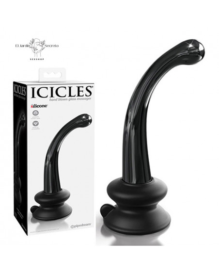 Dildo Cristal Punto G 20cm Icicles Negro No. 87 Pipedream