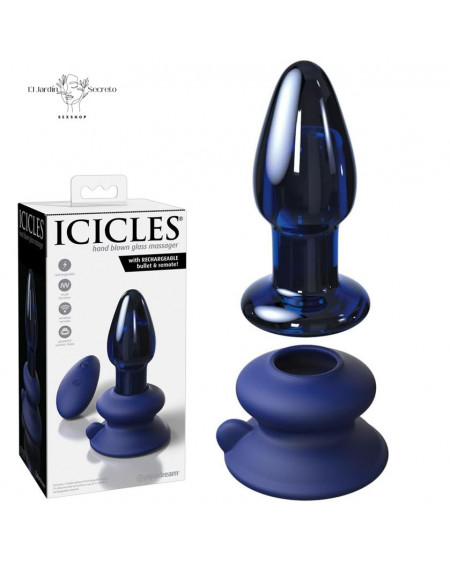 Plug Anal 10cm con Vibración Plug Cristal Icicles 85 Pipedream