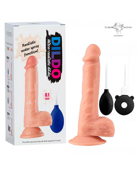 Vibrador 20cm Realista con Eyaculacion Realistic Ejaculating Dildo