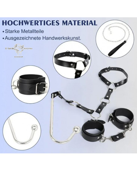 Gancho Hook Anal con Esposas y Correa para cuello Juegos Dominación BDSM Fetiche