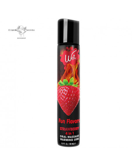 Lubricante sexual Wet Fun Flavors Sexy Strawberry 4 in 1 Wet
