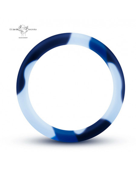 Anillo Para Pene Anillo pene de silicón Camo Cock Ring Blue Blush