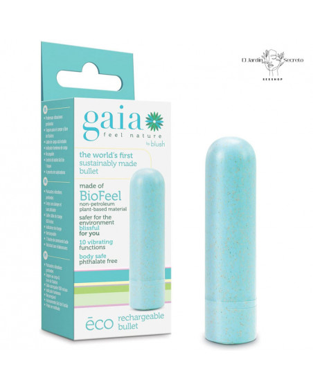 Mini Bala Vibrador 7cm Para Clítoris y Pezones Eco Rechargeable Bullet Aqua Blush