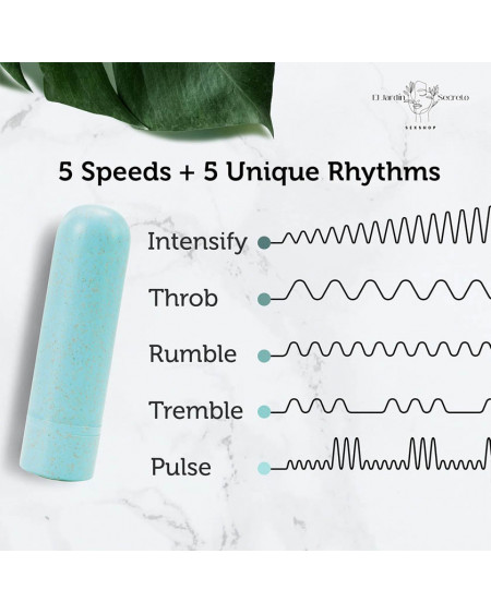 Mini Bala Vibrador 7cm Para Clítoris y Pezones Eco Rechargeable Bullet Aqua Blush