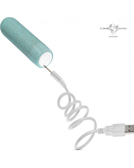Mini Bala Vibrador 7cm Para Clítoris y Pezones Eco Rechargeable Bullet Aqua Blush