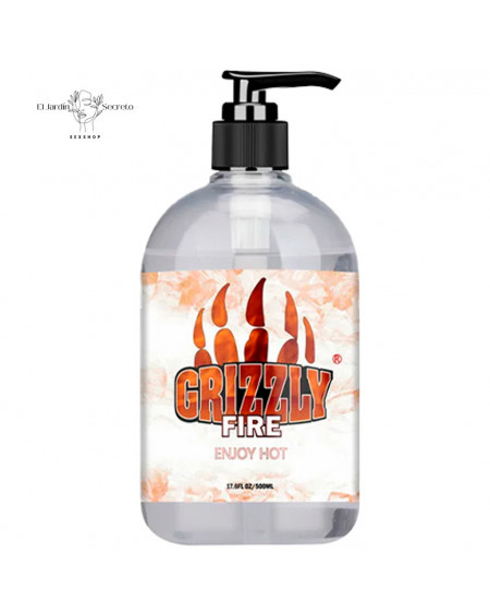 Lubricante Sexual 280ml Base Agua Efecto Calor Grizzly Fire