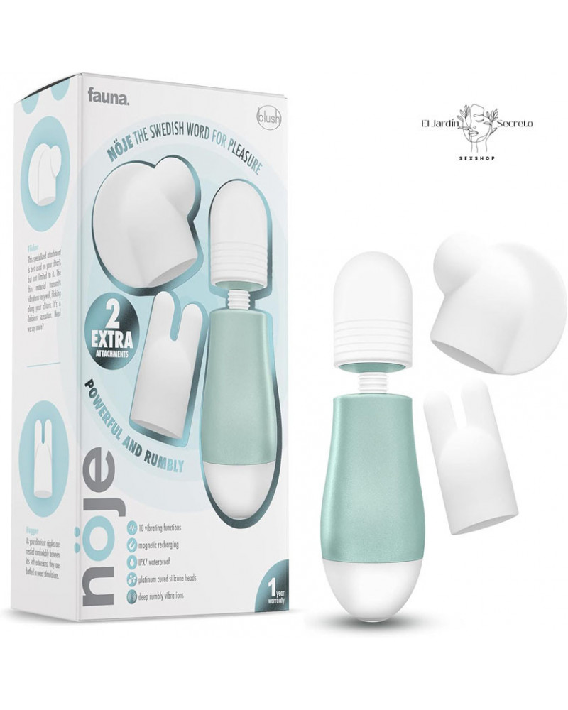 Vibrador 3 Cabezas para Clítoris y pezones Noje Fauna Sage Blush