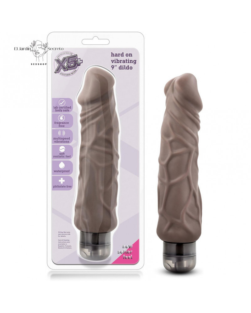 Vibrador 24cm Realista Anal o Vaginal Punto G X5 Hard On Vibrating Brown Blush