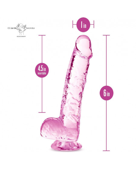 Dildo realista 15cm Crystalline Dildo Rose Blush