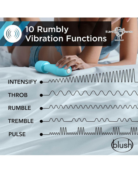 Mini Vibrador Cabezas intercambiables Petite Massage Wand Blue Blush