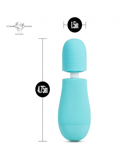 Mini Vibrador Cabezas intercambiables Petite Massage Wand Blue Blush