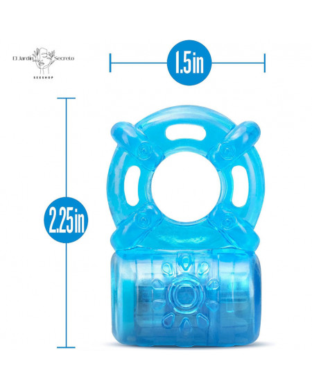 Anillo Para Pene Vibrador para Clítoris Reusable Cock Ring Blue Blush