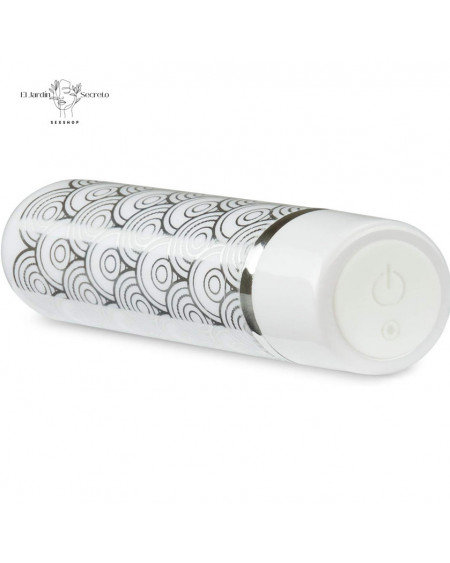 Mini Bala Vibrador 6cm Clítoris Glitzy Halo Silver Blush