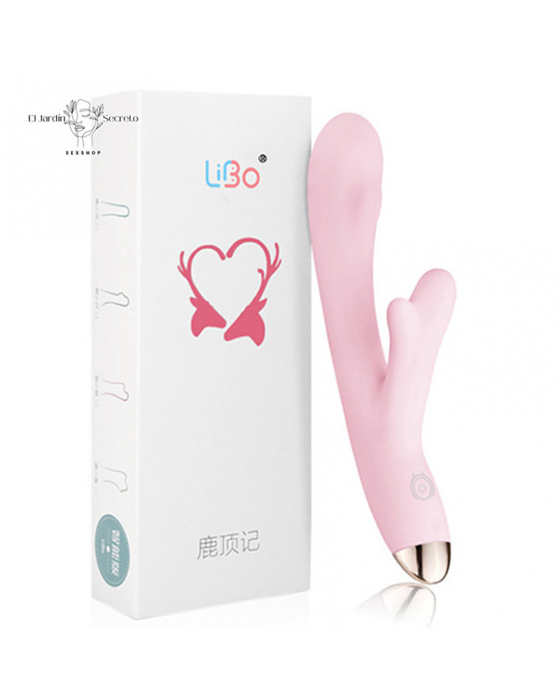 Vibrador 22cm Vibrador Punto G y Clítoris Libo Pink Magic Vibrator B