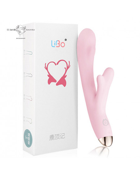 Vibrador 22cm Vibrador Punto G y Clítoris Libo Pink Magic Vibrator B
