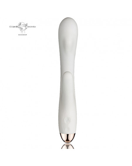 Vibrador 22cm Vibrador Punto G y Clítoris Libo Blanco Magic Vibrator