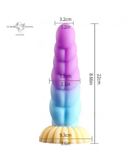 Dildo 22cm Dildo de Fantasía Dildo Anal vaginal Punto G de dragón de silicona