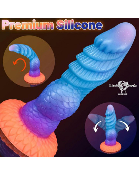 Dildo 21cm Dildo de Fantasía Dildo Anal vaginal Punto G Luminoso