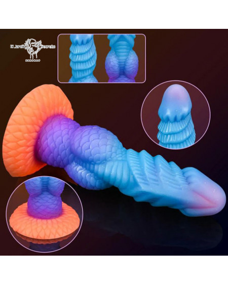 Dildo 21cm Dildo de Fantasía Dildo Anal vaginal Punto G Luminoso