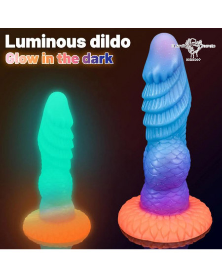Dildo 21cm Dildo de Fantasía Dildo Anal vaginal Punto G Luminoso