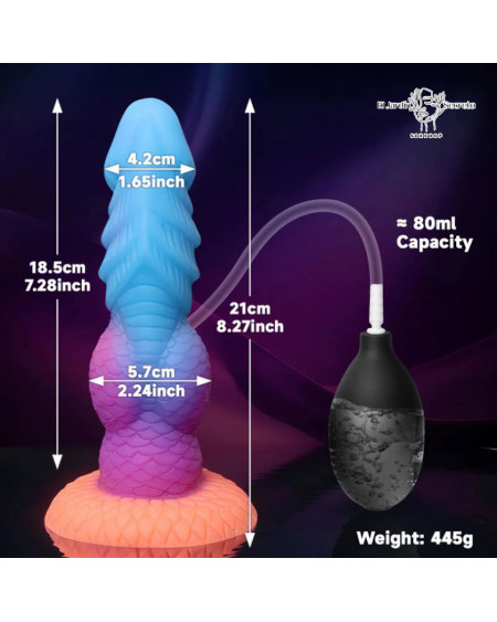 Dildo 21cm con eyaculación Dildo de Fantasía Anal vaginal Punto G