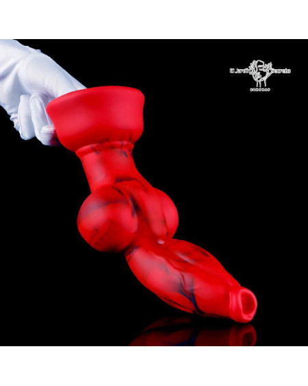Dildo 26cm Dildo Realista Pene de Perro Rojo Sexo Anal vaginal Punto G