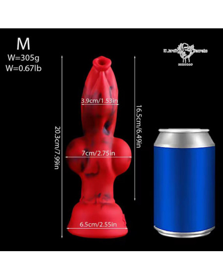 Dildo 20cm Dildo Realista Pene de Perro Rojo Sexo Anal vaginal Punto G