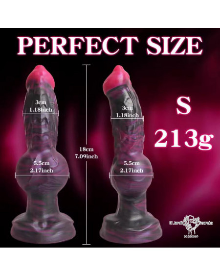 Dildo 18cm Dildo Fantasia Pene de Perro Morado Sexo Anal vaginal Punto G