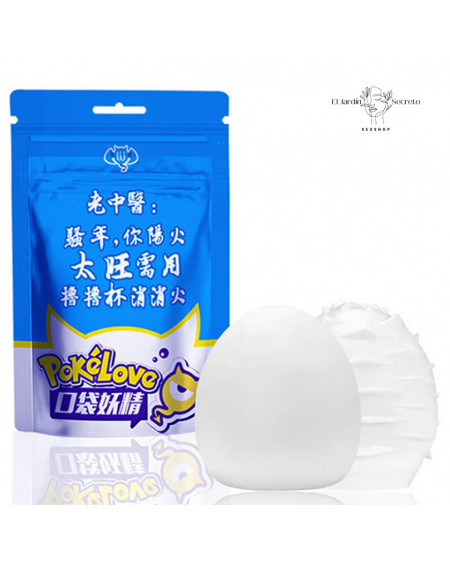 Huevo Masturbador Pene Masturbador Flexible PokeLove Azul