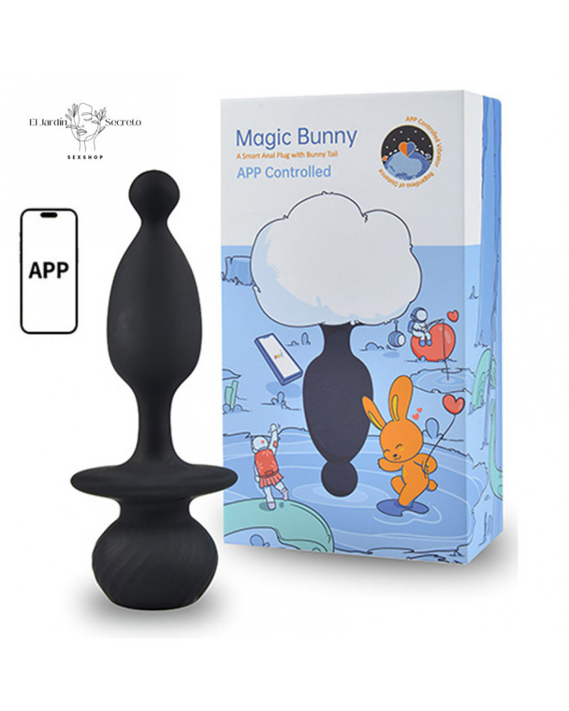 Plug Anal 13cm Conejo con Vibración APP Bunny Magic Motion