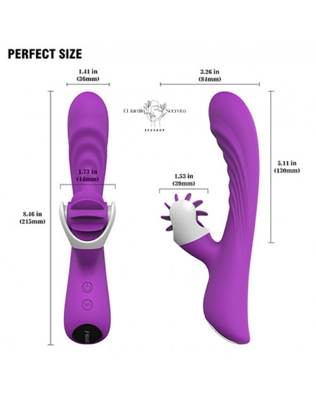 Vibrador 21cm Clítoris Punto G Vibrador Lengua Nymph S-Hande