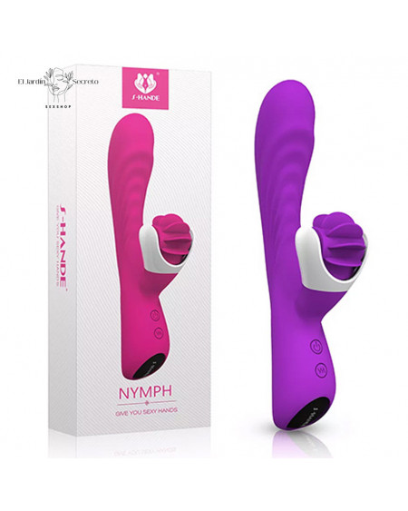Vibrador 21cm Clítoris Punto G Vibrador Lengua Nymph S-Hande