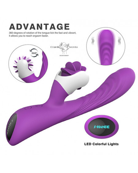Vibrador 21cm Clítoris Punto G Vibrador Lengua Nymph S-Hande