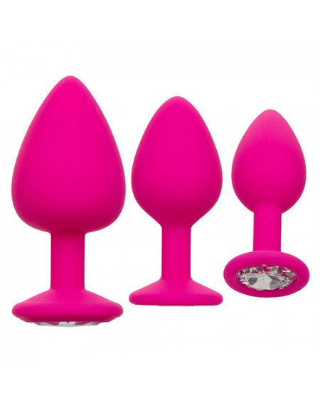 Plug Anal Rosa Set 3 Plug Sexo Anal Cheeky Gems Pink