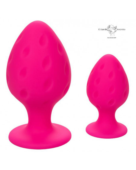 Set 2 Plug Anal Silicon Rosa Plug Sexo Anal  Cheeky Pink