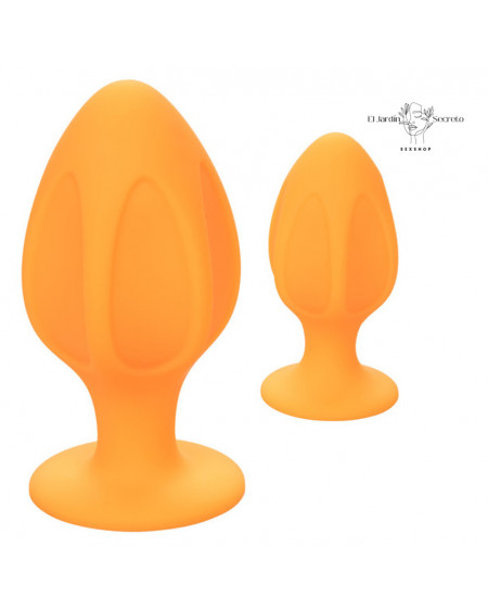 Set 2 Plug Anal Silicon Amarillo Plug Sexo Anal Cheeky Calexotics