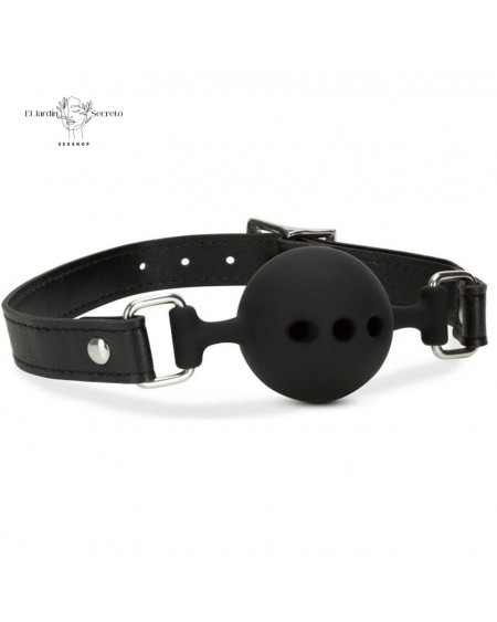 Mordaza de Bola BDSM Breathable Silicone Ball Gag Black Blush