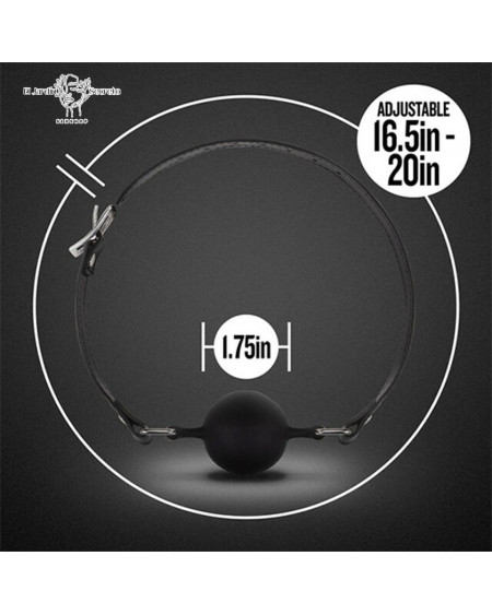 Mordaza de Bola BDSM Breathable Silicone Ball Gag Black Blush